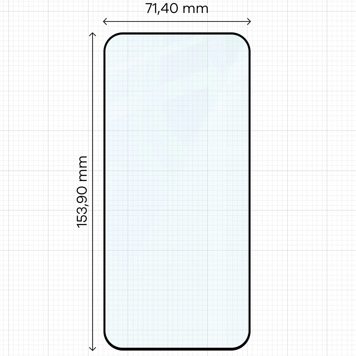 Gehärtetes Glas für Xiaomi 17T, Bizon Glass Edge Duo, Schwarzer Rahmen, 2 Stück