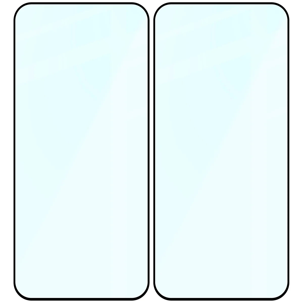 Gehärtetes Glas für Xiaomi 17T, Bizon Glass Edge Duo, Schwarzer Rahmen, 2 Stück
