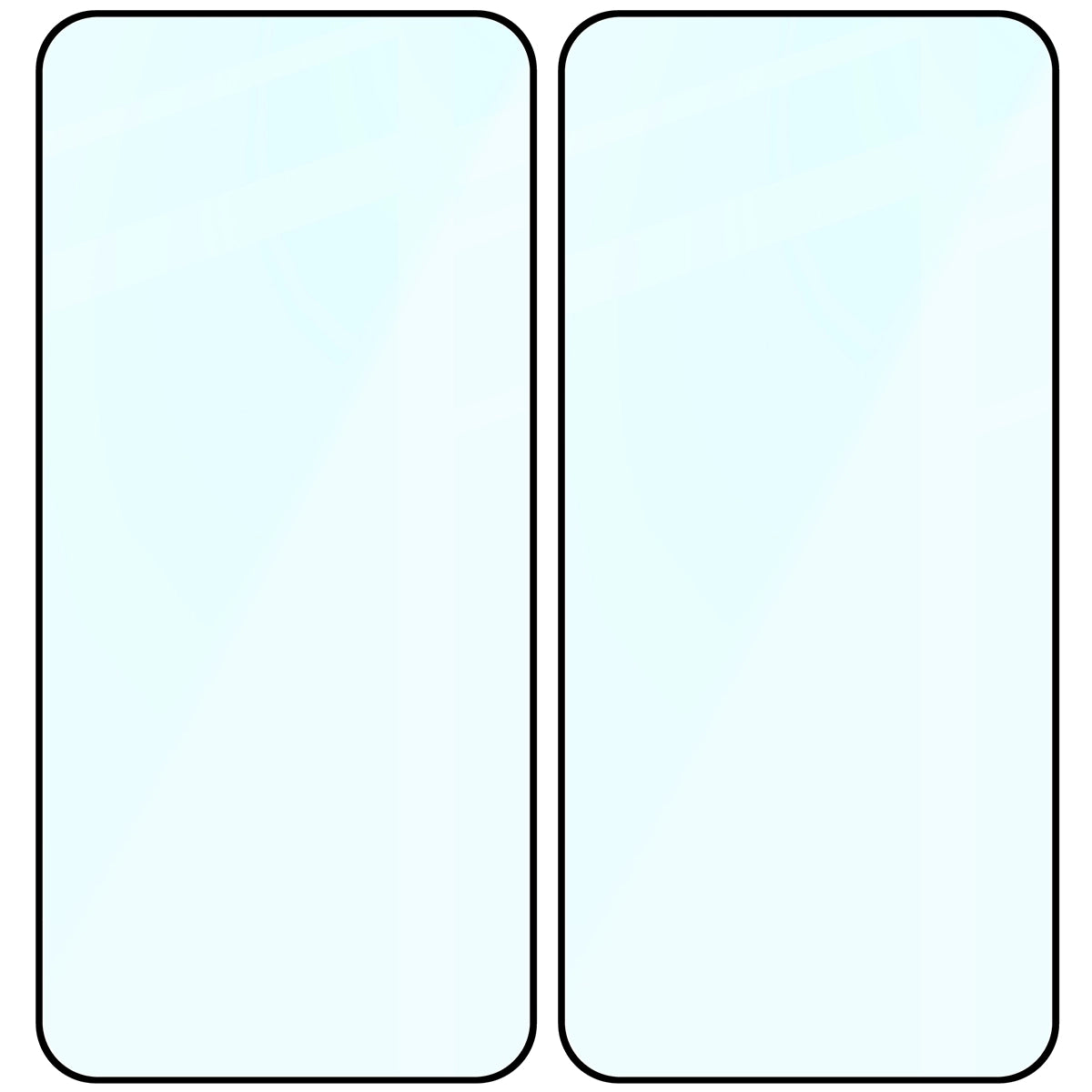 Gehärtetes Glas für Xiaomi 17T Pro, Bizon Glass Edge Duo, Schwarzer Rahmen, 2 Stück