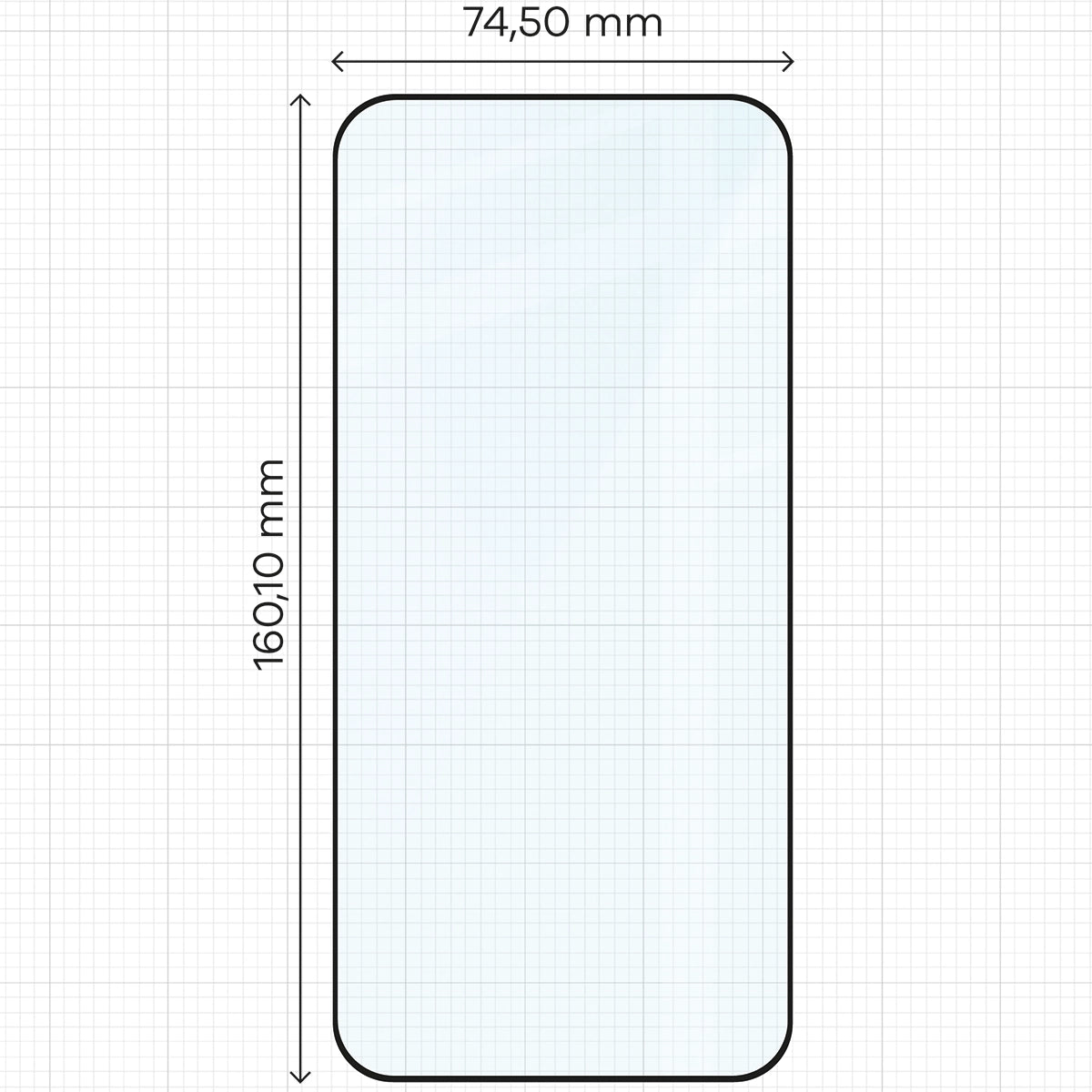 Gehärtetes Glas für Xiaomi POCO F8 Ultra, Bizon Glass Edge Duo, Schwarzer Rahmen, 2 Stück