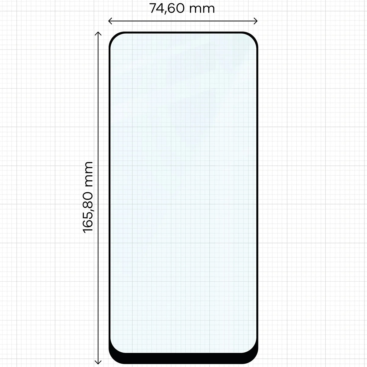 Gehärtetes Glas für Xiaomi Redmi A7 Pro 4G, Bizon Glass Edge Duo, Schwarzer Rahmen, 2 Stück