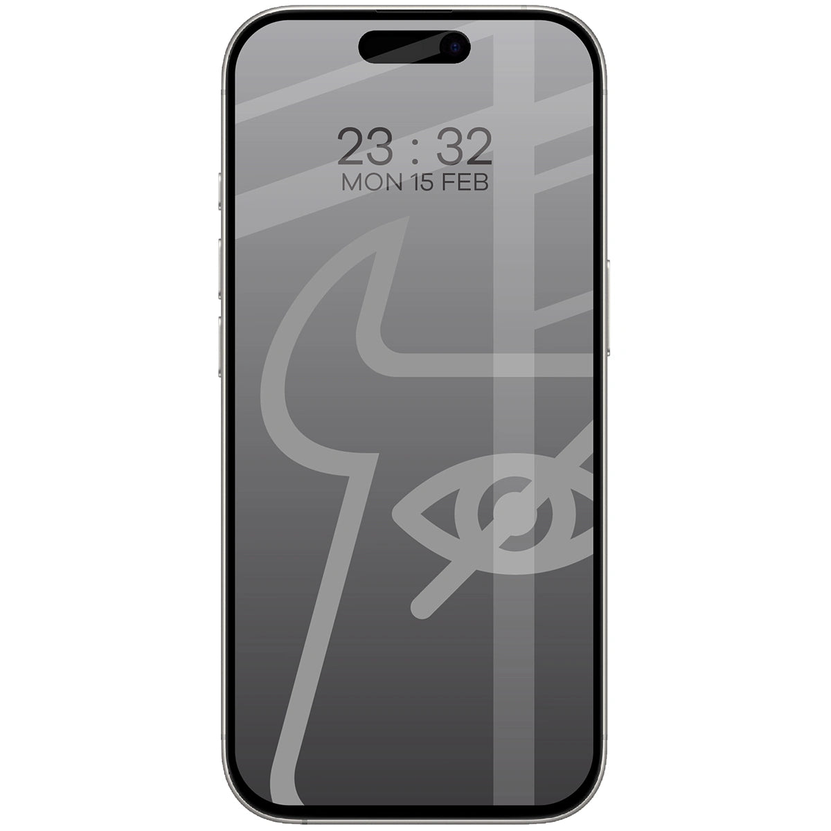 Gehärtetes Glas mit Privatschutzfilter für iPhone 16 Pro / 17 / 17 Pro, Bizon Glass Edge Shadow, getönt mit schwarzer Rahmen