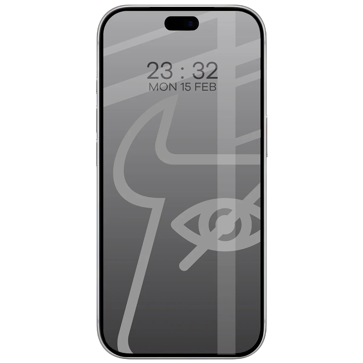 Gehärtetes Glas mit Privatschutzfilter für iPhone 18 Pro, Bizon Glass Edge Shadow Duo, getönt mit schwarzer Rahmen, 2 Stück (3/4)