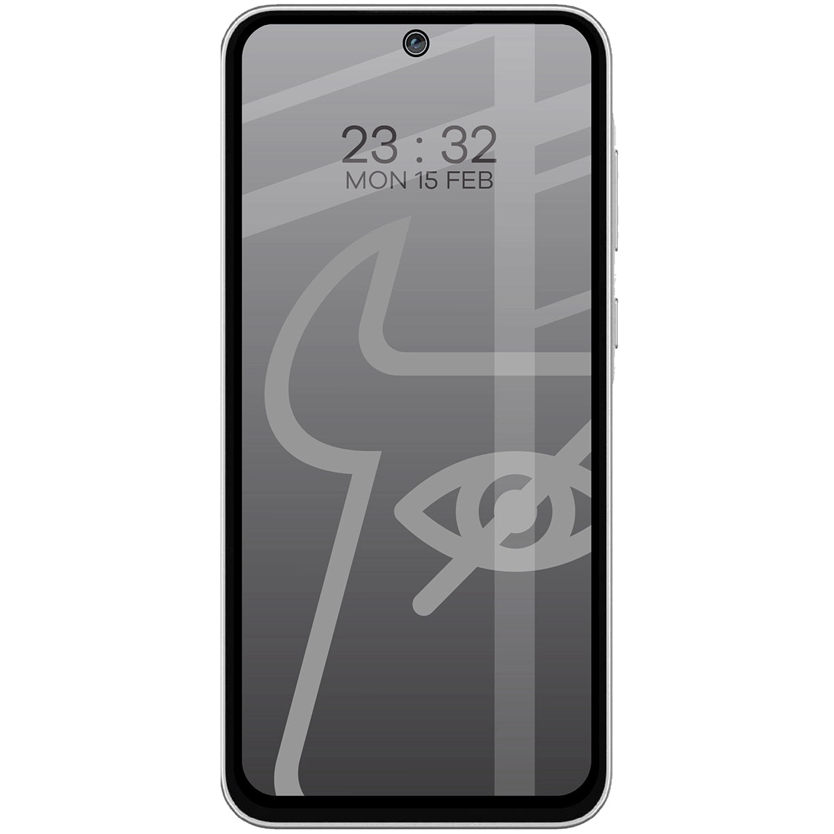 Gehärtetes Glas mit Privatschutzfilter für Galaxy M35 5G / A35 5G / A55 5G, Bizon Glass Edge Shadow, getönt mit schwarzer Rahmen