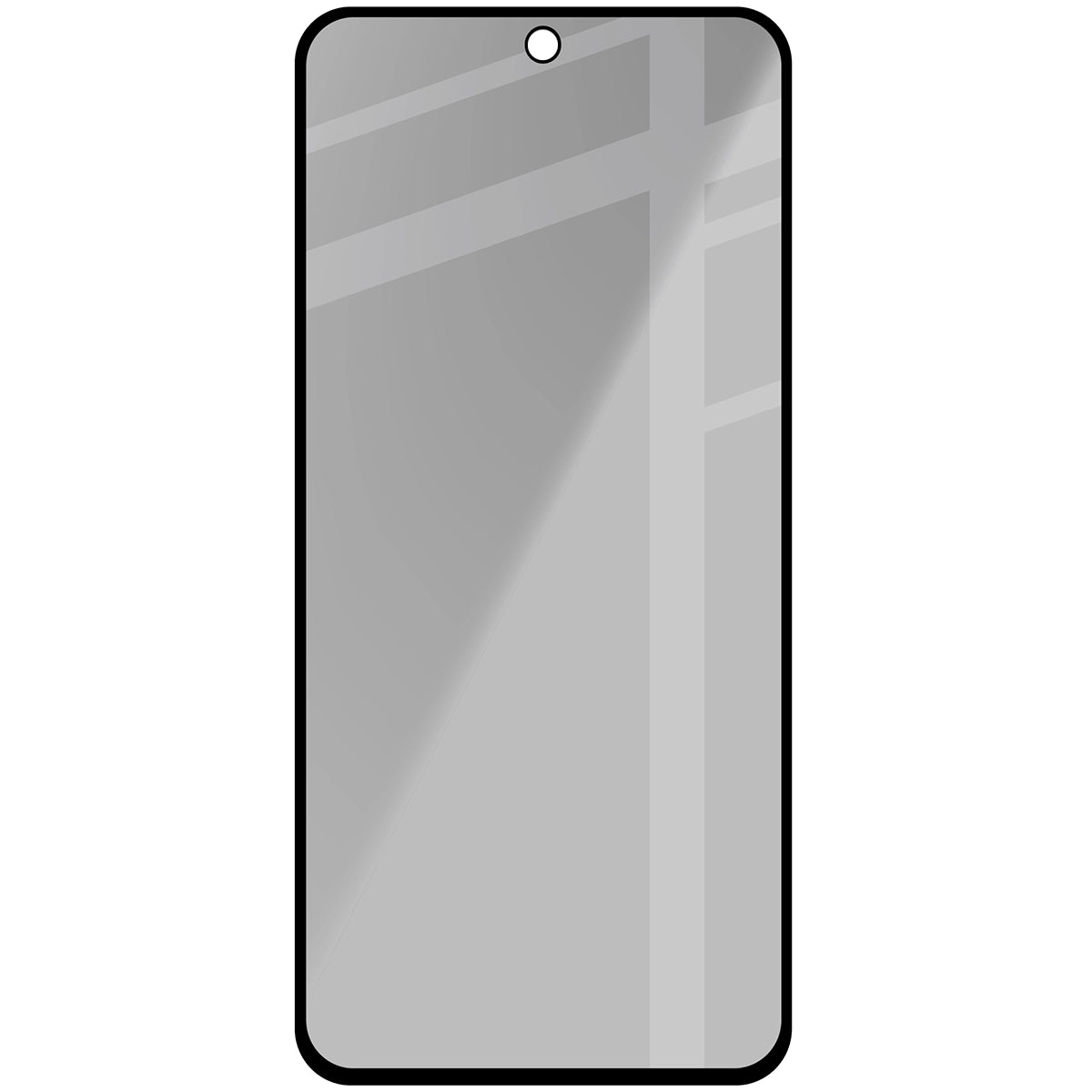Gehärtetes Glas mit Privatschutzfilter für Galaxy M35 5G / A35 5G / A55 5G, Bizon Glass Edge Shadow, getönt mit schwarzer Rahmen