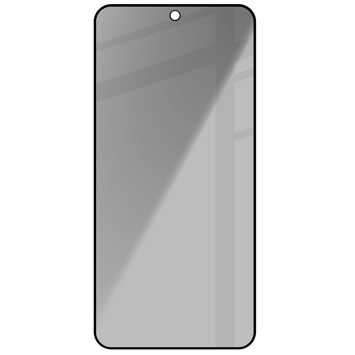 Gehärtetes Glas mit Privatschutzfilter für Galaxy S23, Bizon Glass Edge Shadow, getönt mit schwarzer Rahmen