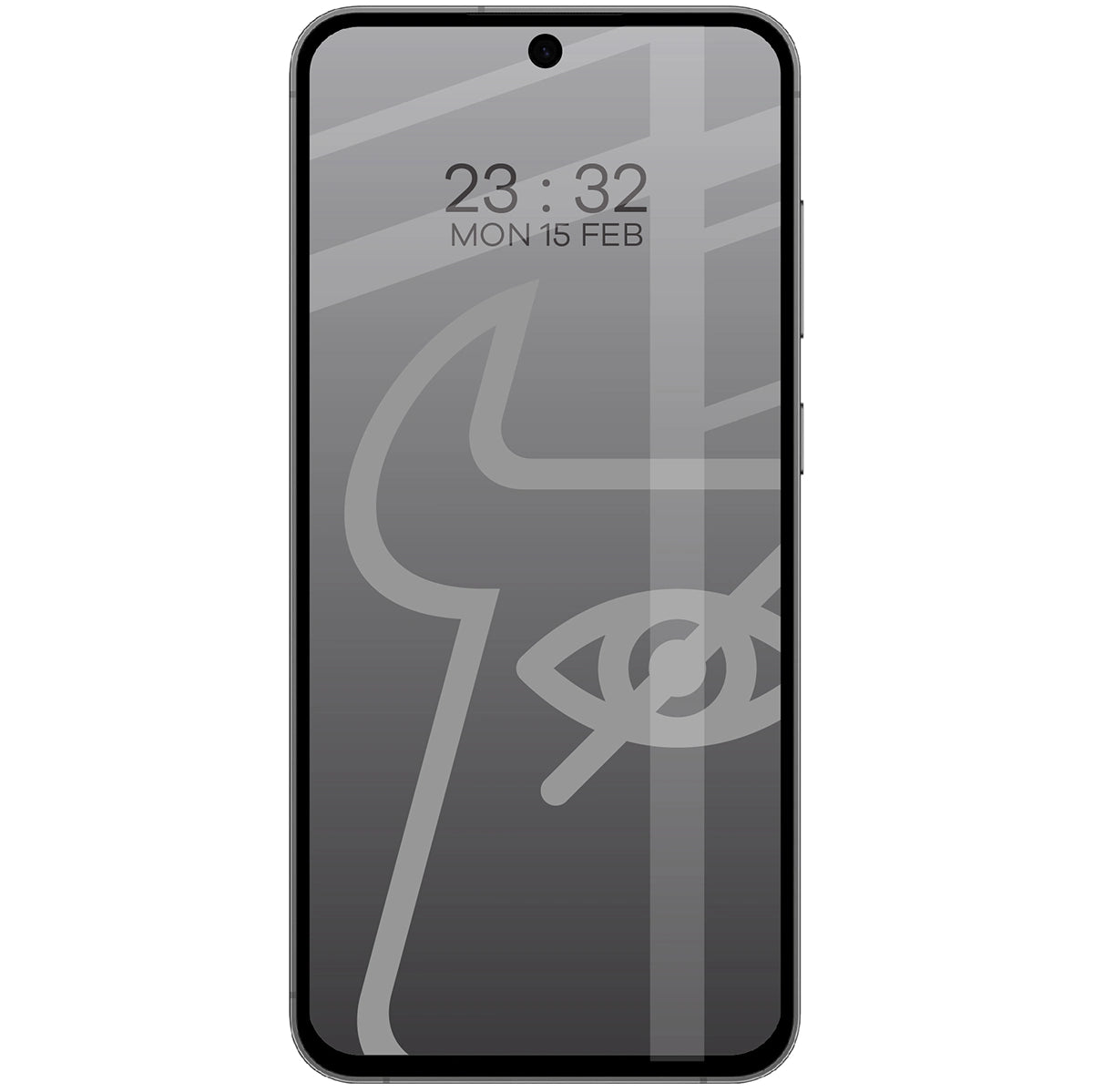 Gehärtetes Glas mit Privatschutzfilter für Galaxy S26 FE / S25 FE / S24 FE / A37 5G / A36 5G / A56 5G, Bizon Glass Edge Shadow, getönt mit schwarzer Rahmen