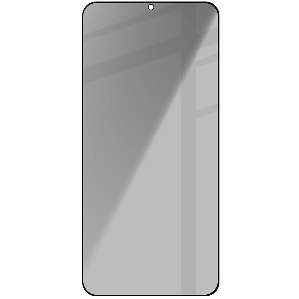 Gehärtetes Glas mit Privatschutzfilter für Galaxy S25 Plus / S24 Plus, Bizon Glass Edge Shadow, getönt mit schwarzer Rahmen