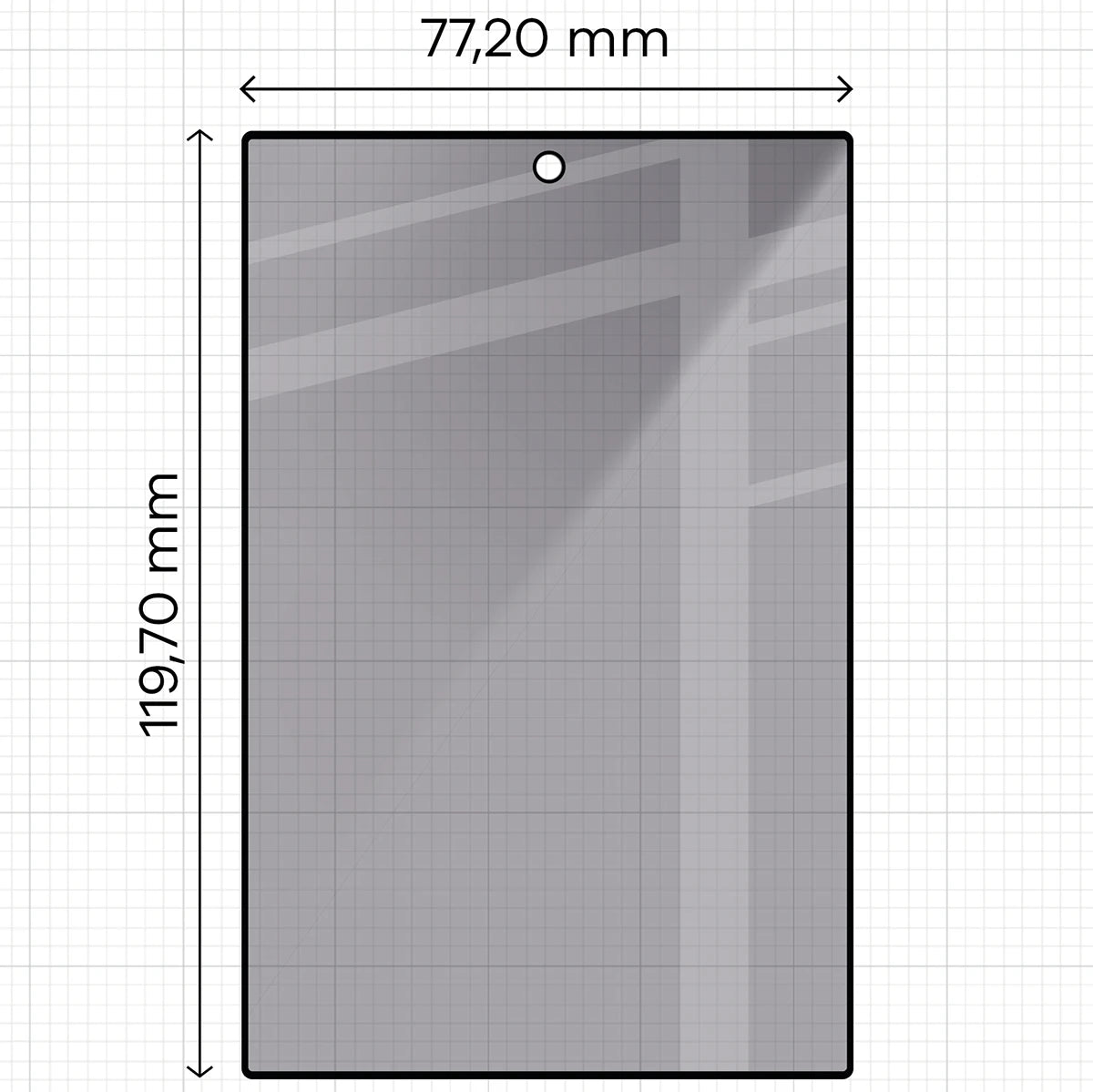 Gehärtetes Glas mit Privatschutzfilter für Galaxy Z Fold8, Bizon Glass Edge Shadow, getönt mit schwarzer Rahmen (2/4)