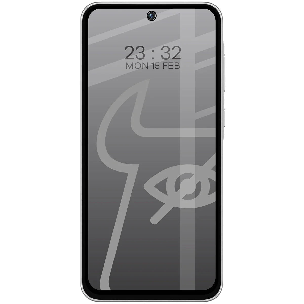Gehärtetes Glas mit Privatschutzfilter für Galaxy M35 5G / A35 5G / A55 5G, Bizon Glass Edge Shadow Duo, getönt mit schwarzer Rahmen, 2 Stück