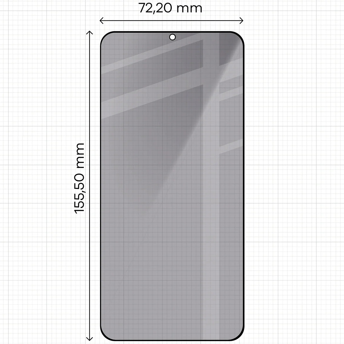 Gehärtetes Glas mit Privatschutzfilter für Galaxy S25 Plus / S24 Plus, Bizon Glass Edge Shadow Duo, getönt mit schwarzer Rahmen, 2 Stück