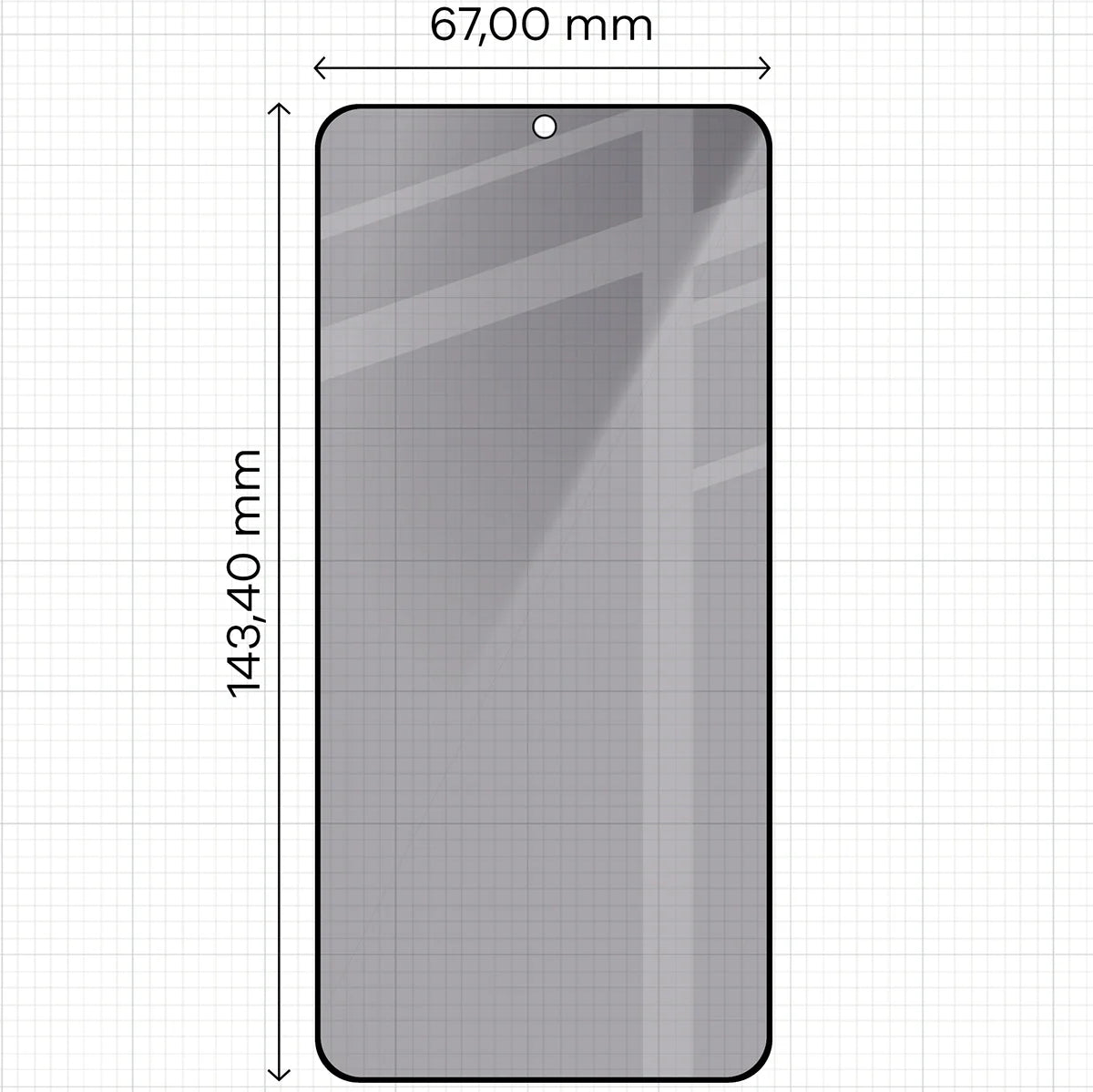 Gehärtetes Glas mit Privatschutzfilter für Galaxy S25 / S24, Bizon Glass Edge Shadow Duo, getönt mit schwarzer Rahmen, 2 Stück