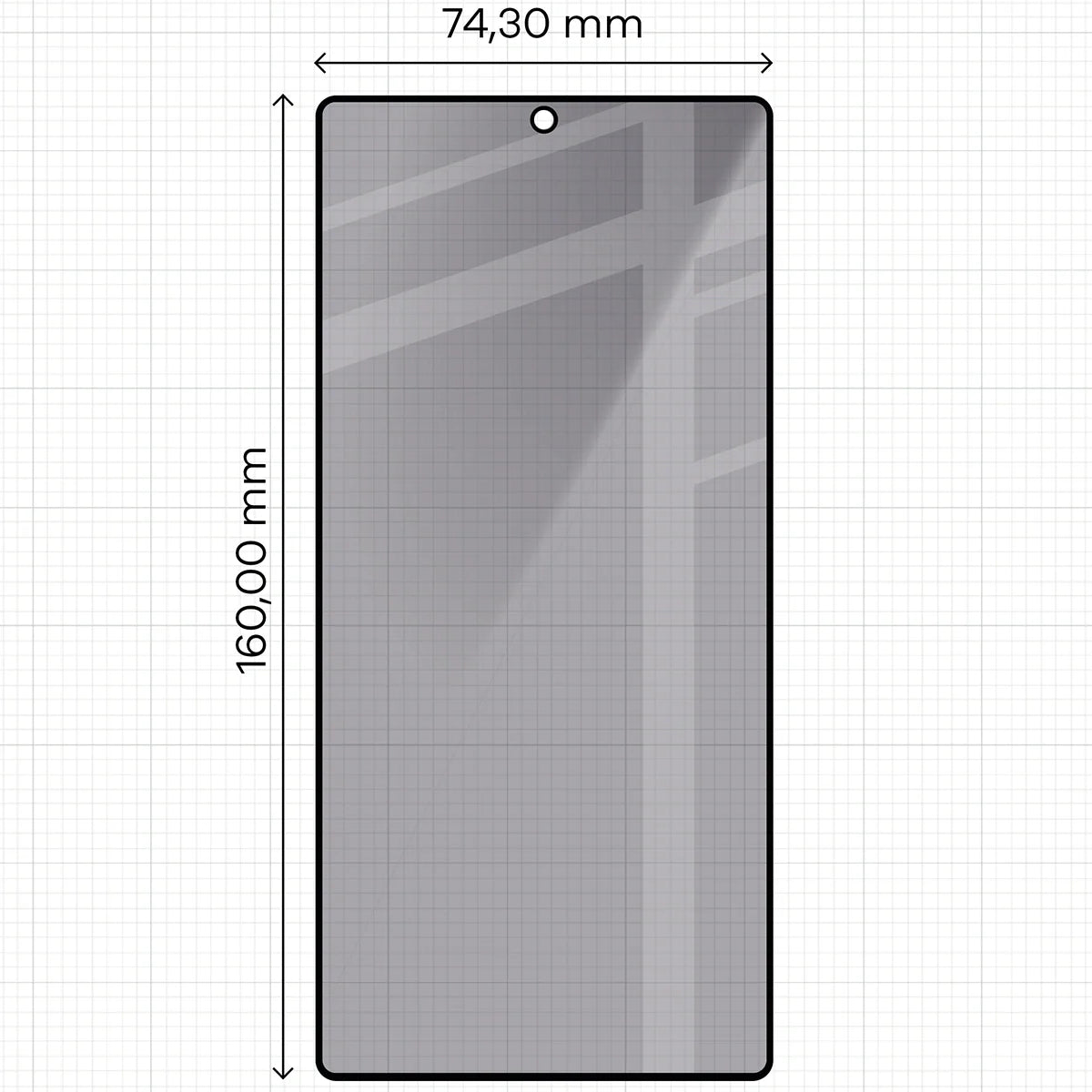 Gehärtetes Glas mit Privatschutzfilter für Galaxy S25 Ultra, Bizon Glass Edge Shadow Duo, getönt mit schwarzer Rahmen, 2 Stück