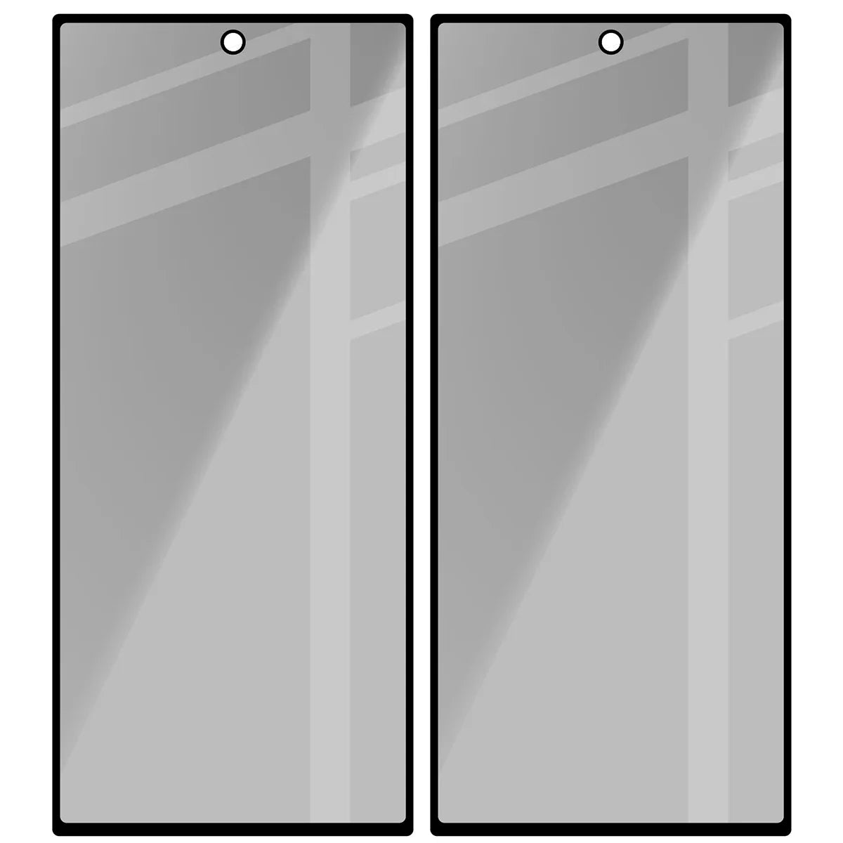 Gehärtetes Glas mit Privatschutzfilter für Galaxy Z Fold8, Bizon Glass Edge Shadow Duo, getönt mit schwarzer Rahmen, 2 Stück (3/4)