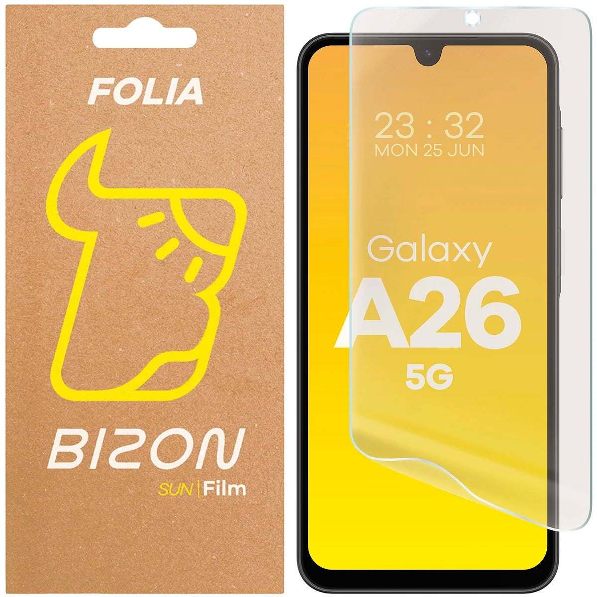 Matte Folie für Galaxy A26 5G, Bizon Film Sun, 1 Stück
