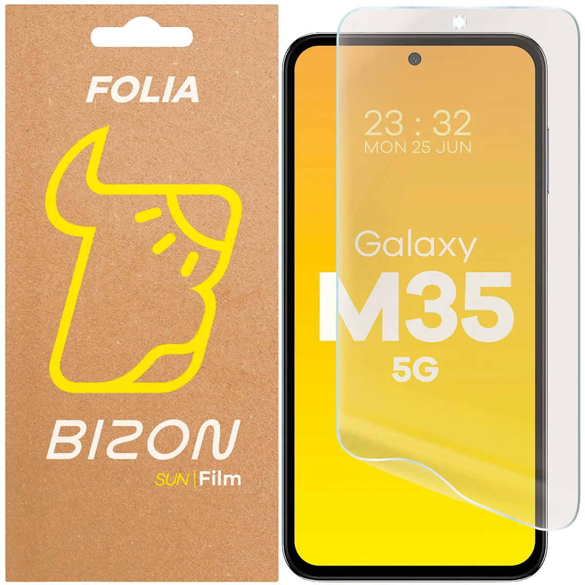 Matte Folie für Galaxy M35 5G, Bizon Film Sun, 1 Stück