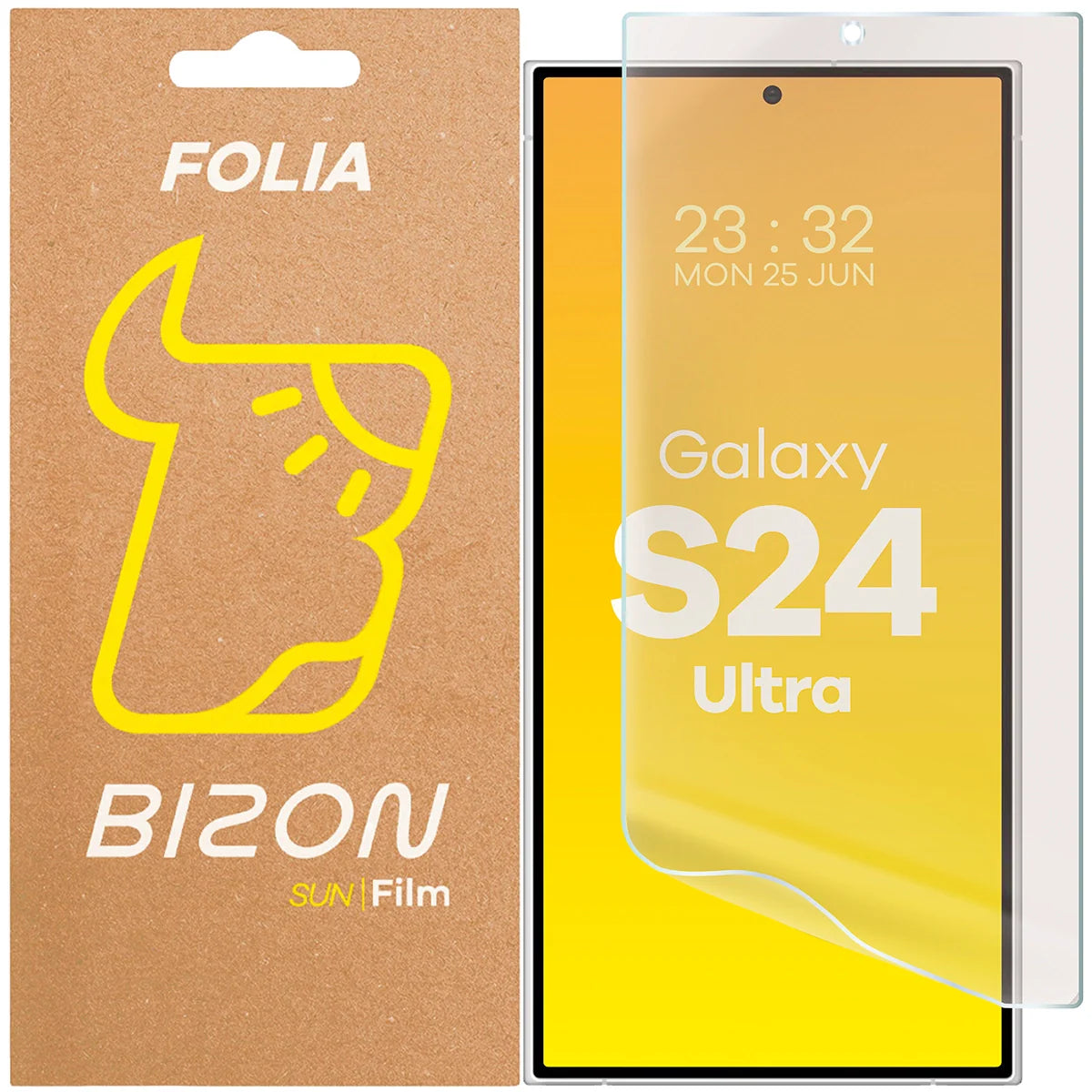 Matte Folie für Galaxy S24 Ultra, Bizon Film Sun, 1 Stück