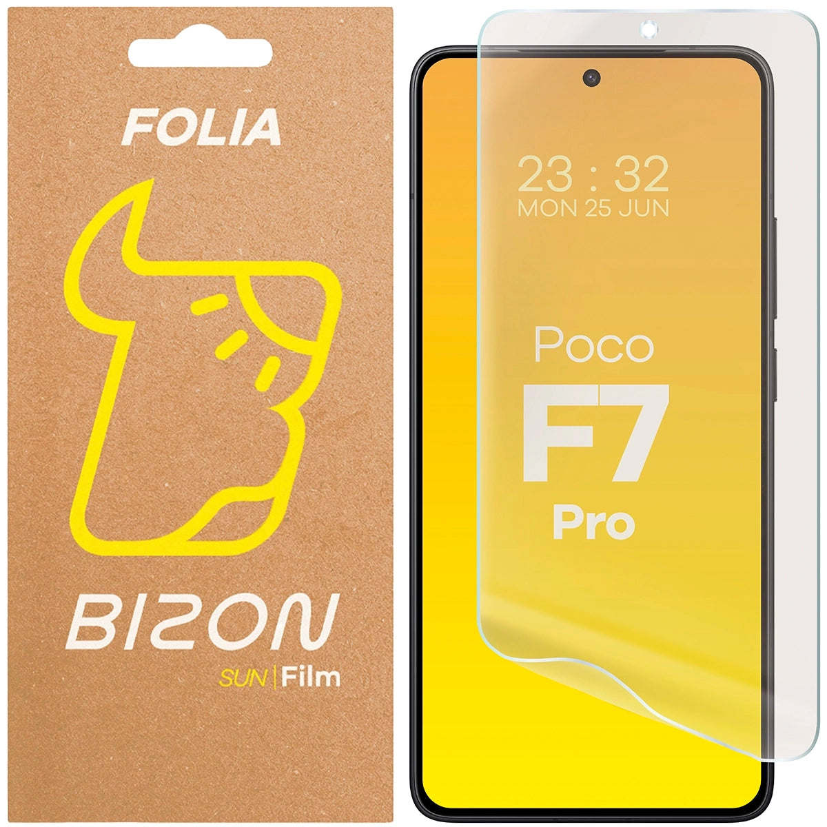 Matte Folie für Xiaomi POCO F7 Pro, Bizon Film Sun, 1 Stück