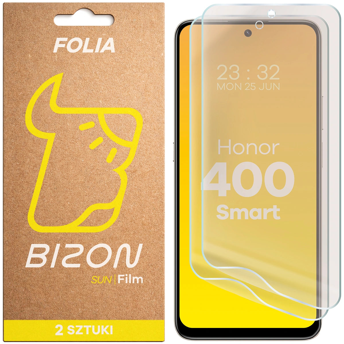 Matte Folie für Honor 400 Smart, Bizon Film Sun Duo, 2 Stück