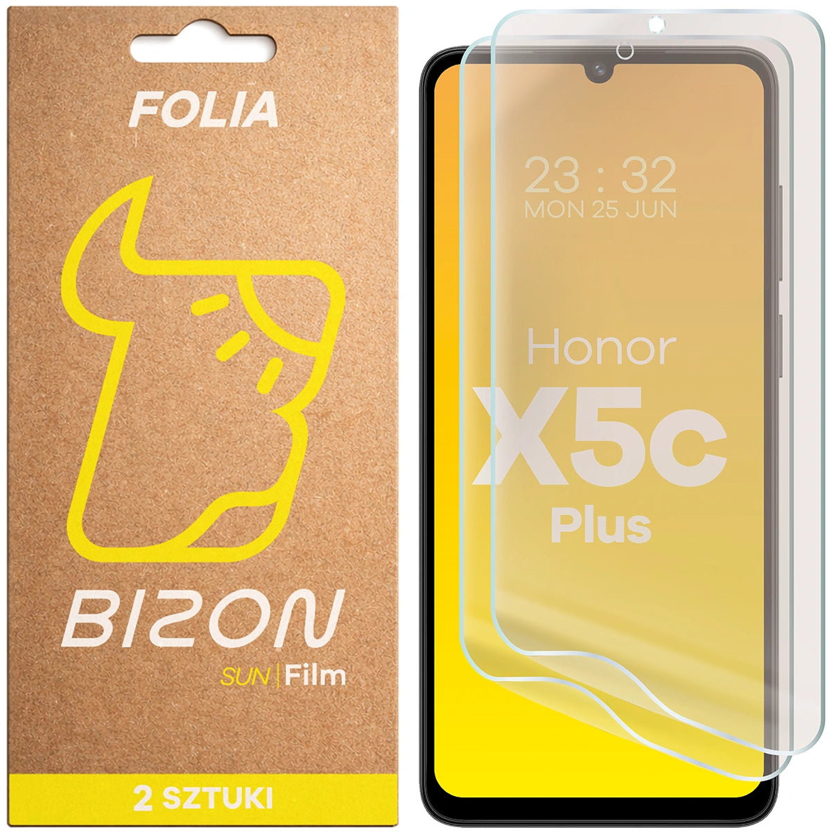Matte Folie für Honor X5c Plus, Bizon Film Sun Duo, 2 Stück