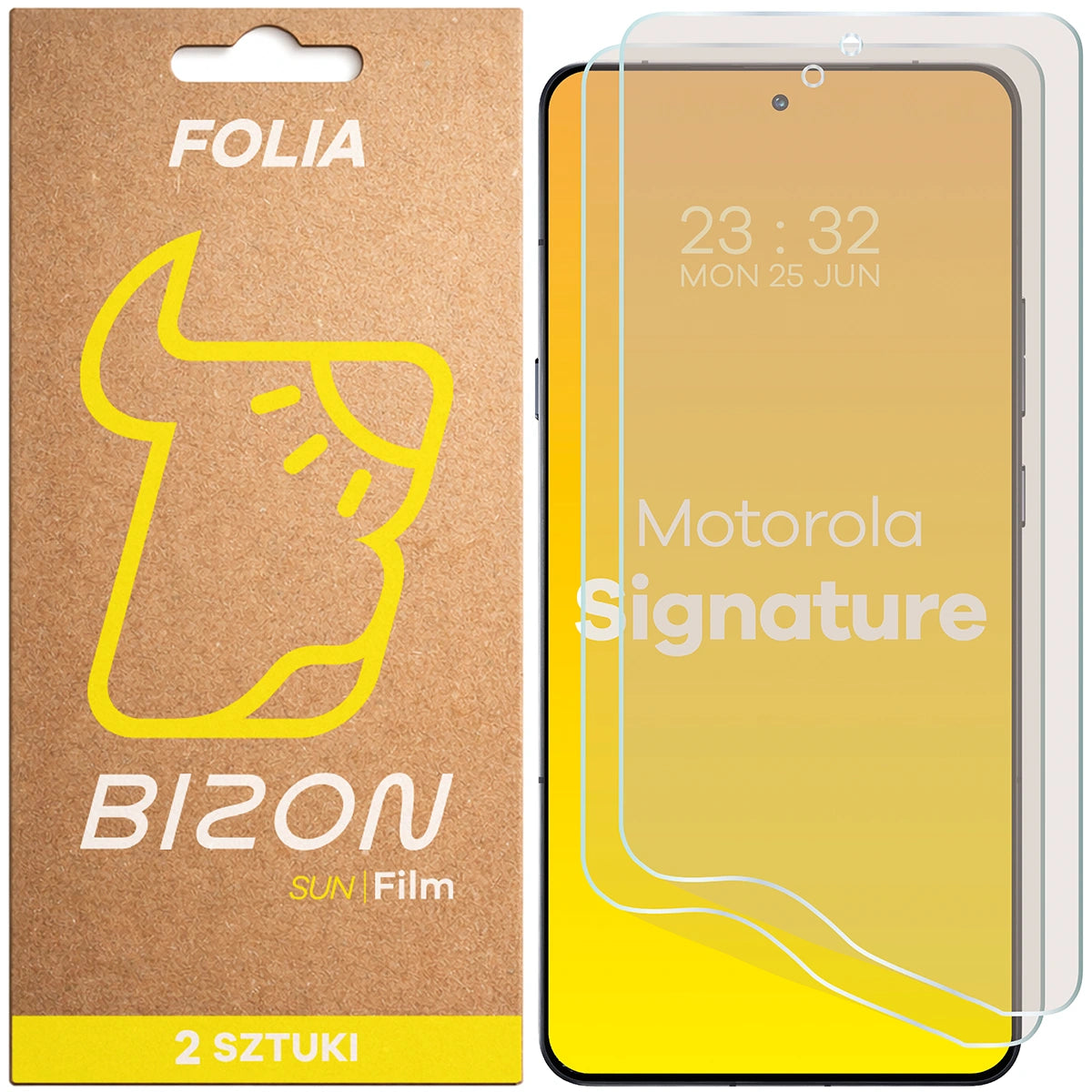 Matte Folie für Motorola Signature, Bizon Film Sun Duo, 2 Stück