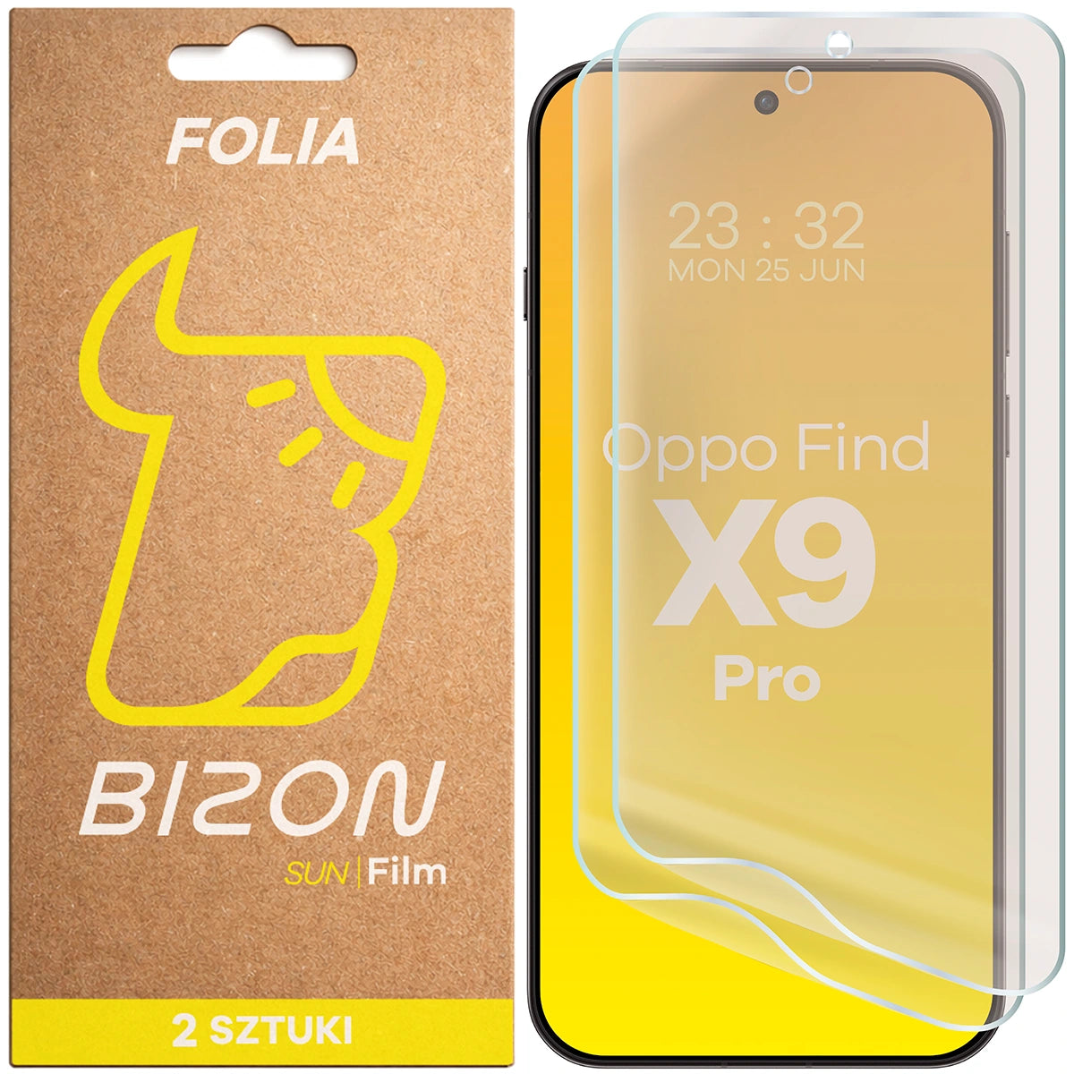Matte Folie für Oppo Find X9 Pro, Bizon Film Sun Duo, 2 Stück
