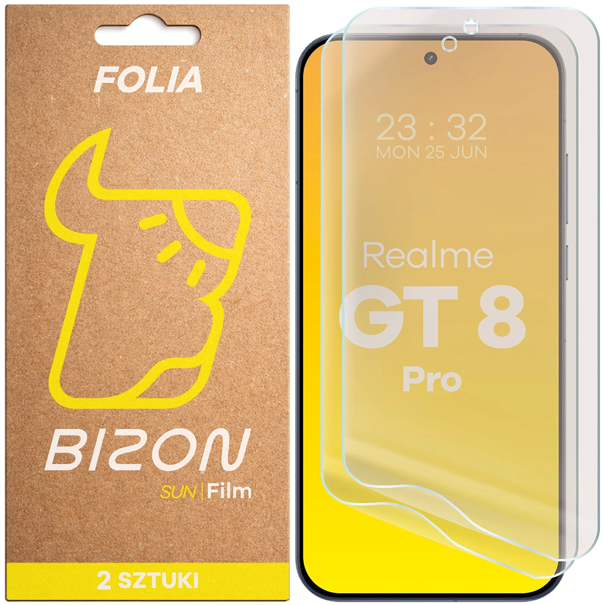 Matte Folie für Realme GT 8 Pro, Bizon Film Sun Duo, 2 Stück