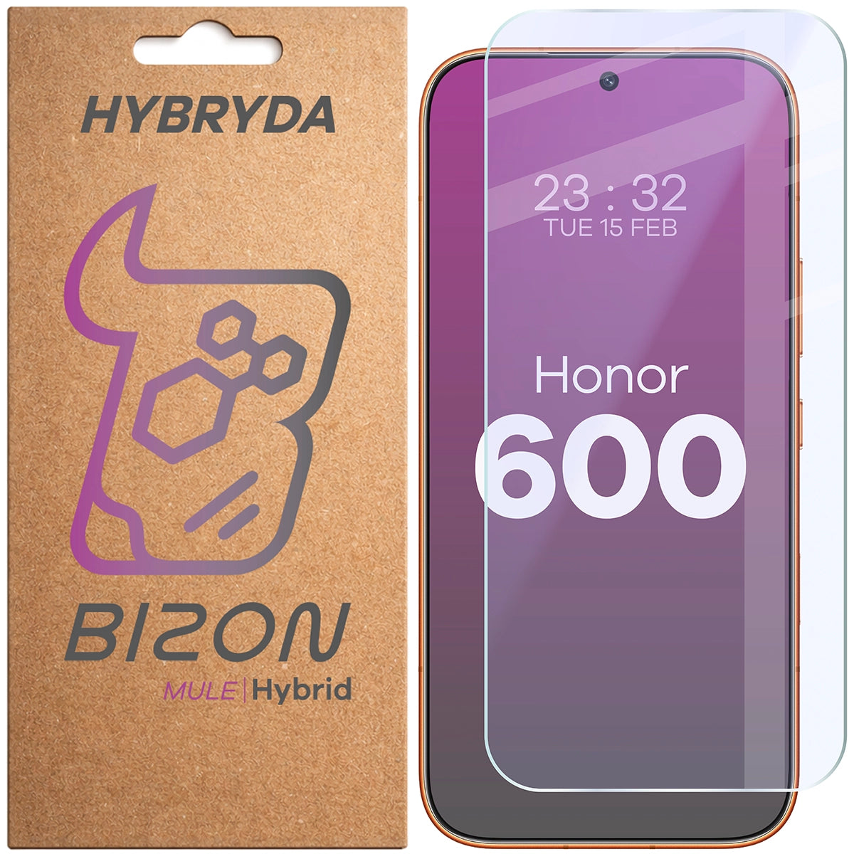Flexibles Hybridglas für Honor 600 5G, Bizon Hybrid Mule