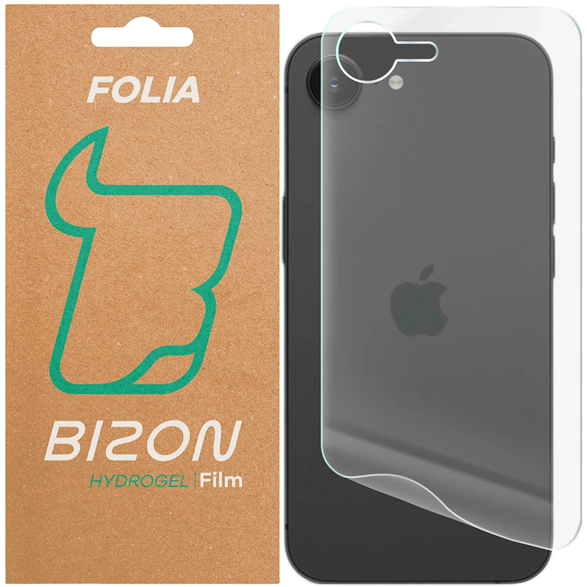 Hydrogel Folie für die Rückseite für iPhone 17e / 16e, Bizon Film Hydrogel Back, 1 Stück