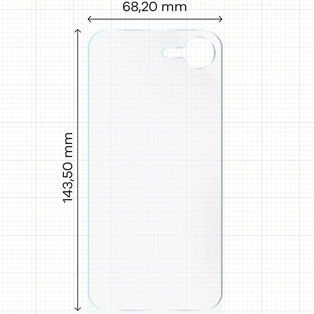 Hydrogel Folie für die Rückseite für iPhone 17e / 16e, Bizon Film Hydrogel Back, 1 Stück
