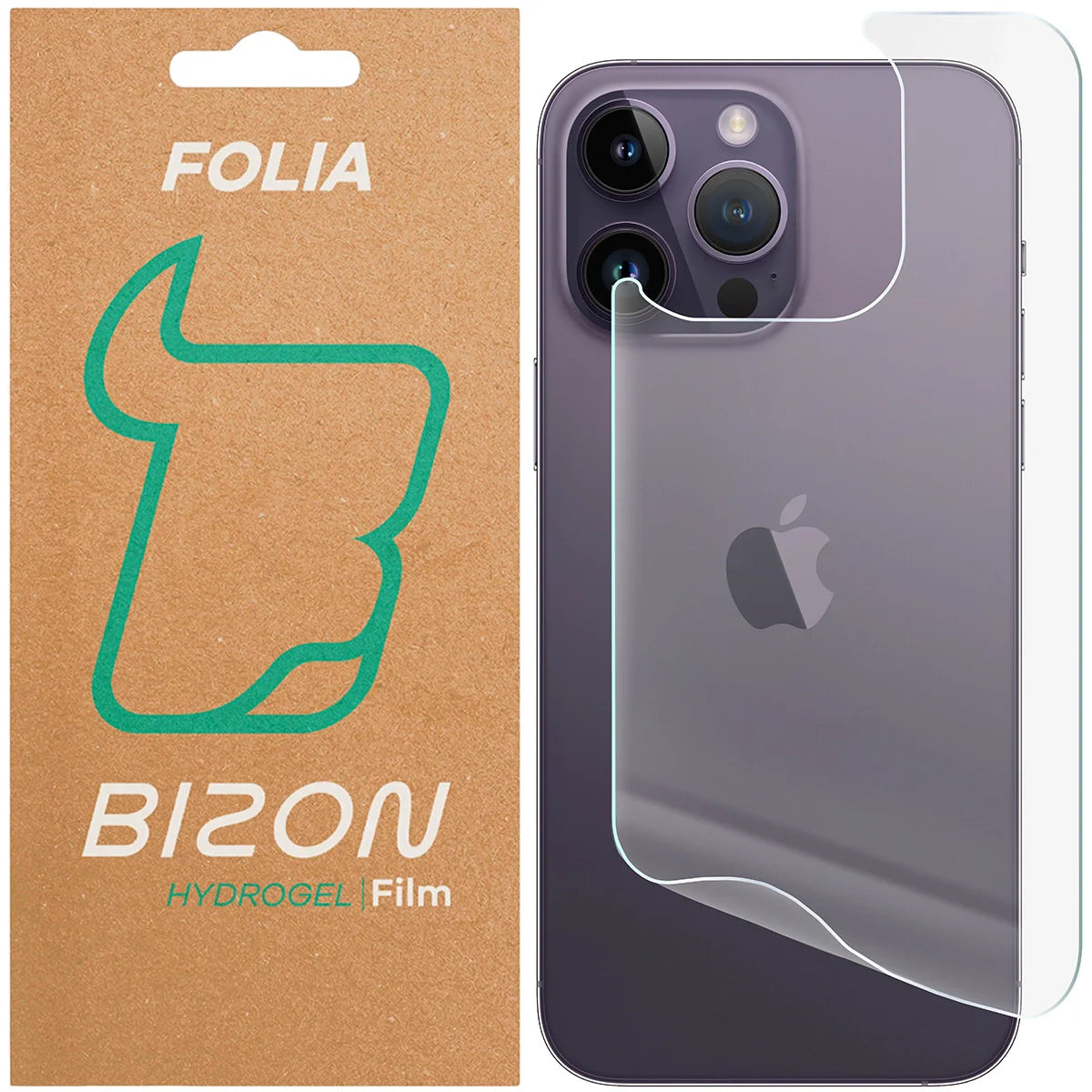 Hydrogel Folie für die Rückseite für iPhone 14 Pro, Bizon Film Hydrogel Back, 1 Stück