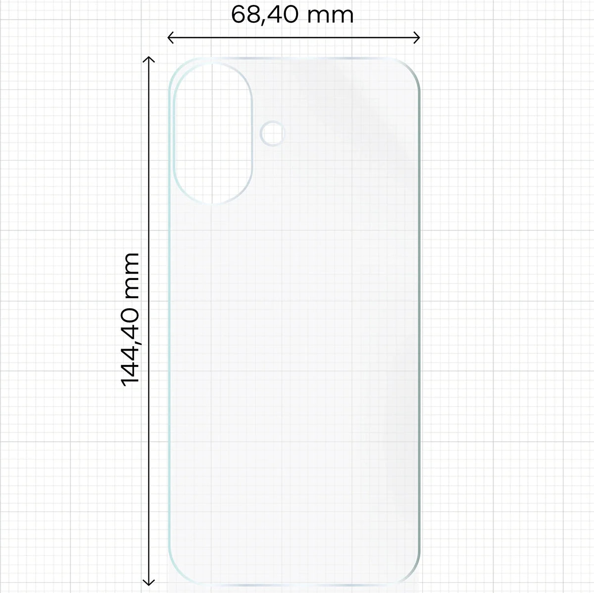 Hydrogel Folie für die Rückseite für iPhone 16, Bizon Film Hydrogel Back, 1 Stück