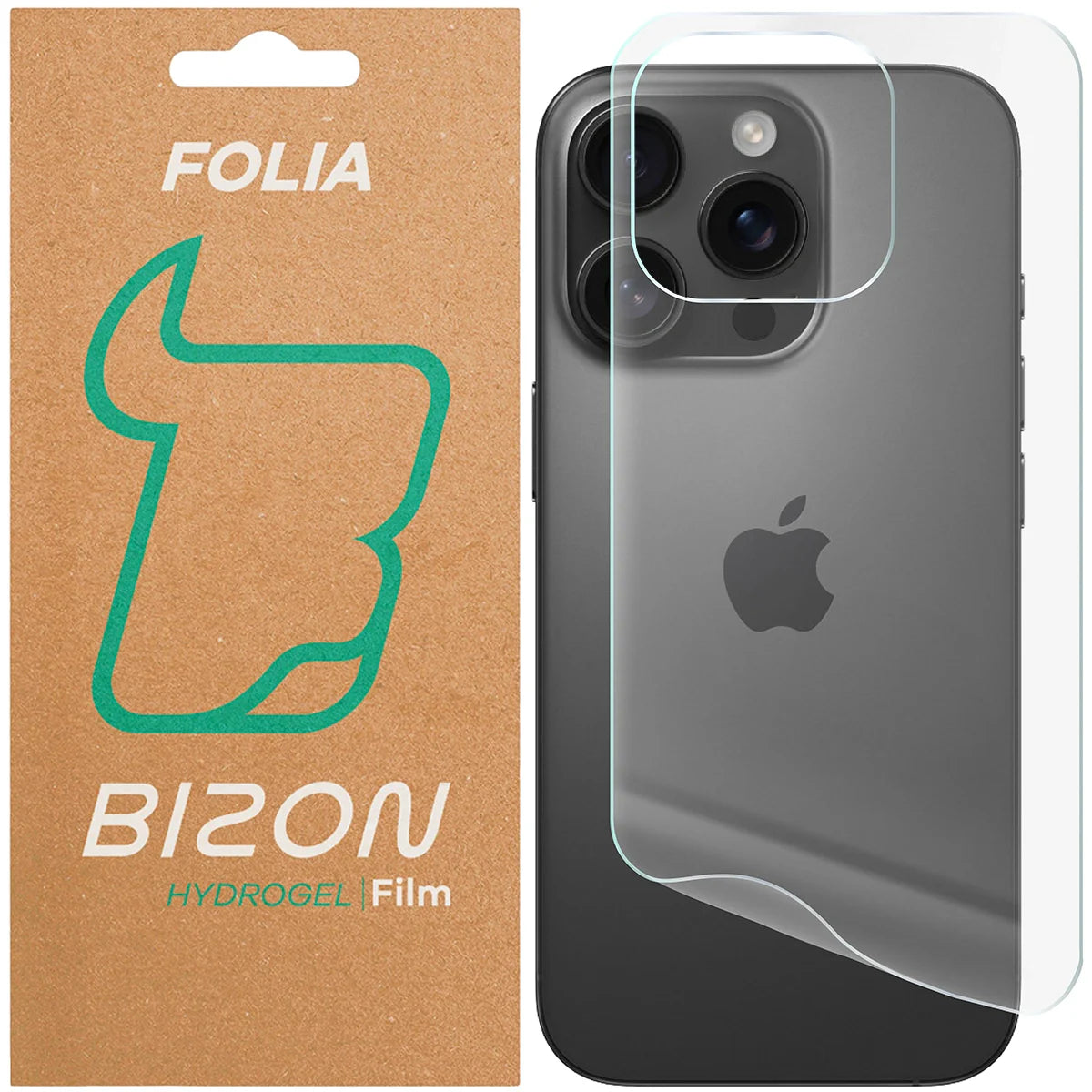 Hydrogel Folie für die Rückseite für iPhone 16 Pro, Bizon Film Hydrogel Back, 1 Stück