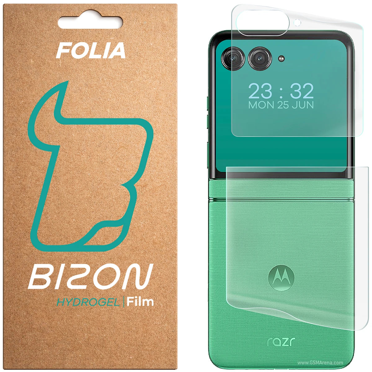Hydrogel Folie für Rückseite Bizon Film Hydrogel Back für Motorola Razr 60, 1 Stück