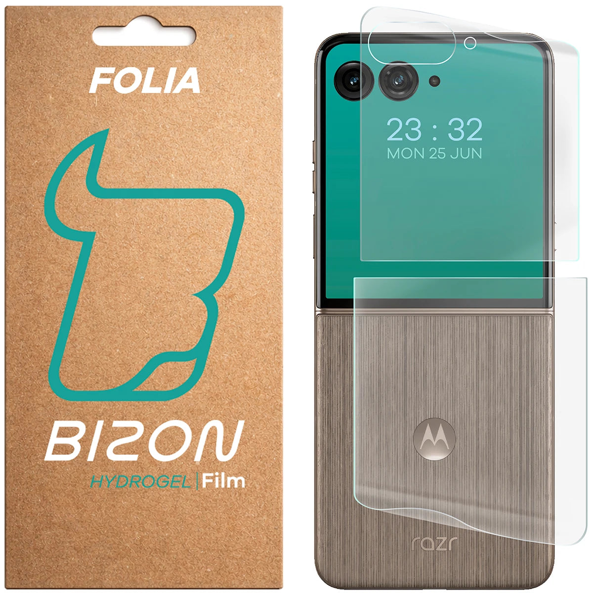 Hydrogel Folie für Rückseite Bizon Film Hydrogel Back für Motorola Razr 60 Ultra, 1 Stück