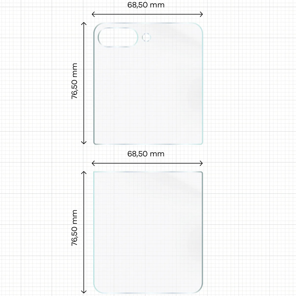 Hydrogel Folie für die Rückseite für Galaxy Z Flip5, Bizon Film Hydrogel Back, 1 Stück