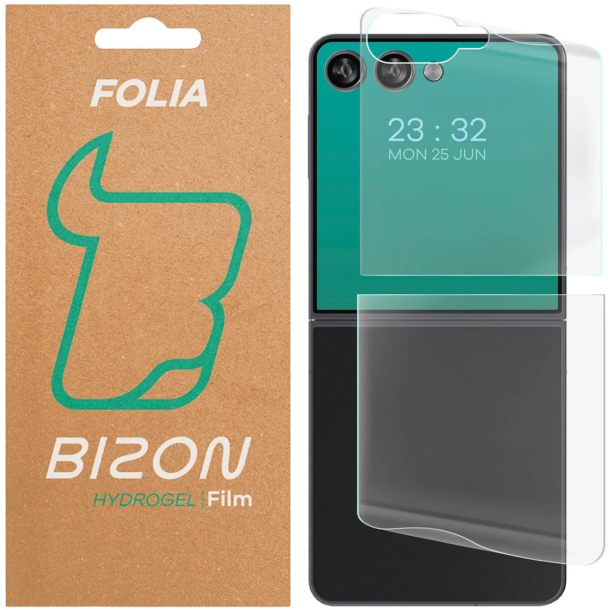 Hydrogel Folie für die Rückseite für Galaxy Z Flip7, Bizon Film Hydrogel Back, 1 Stück