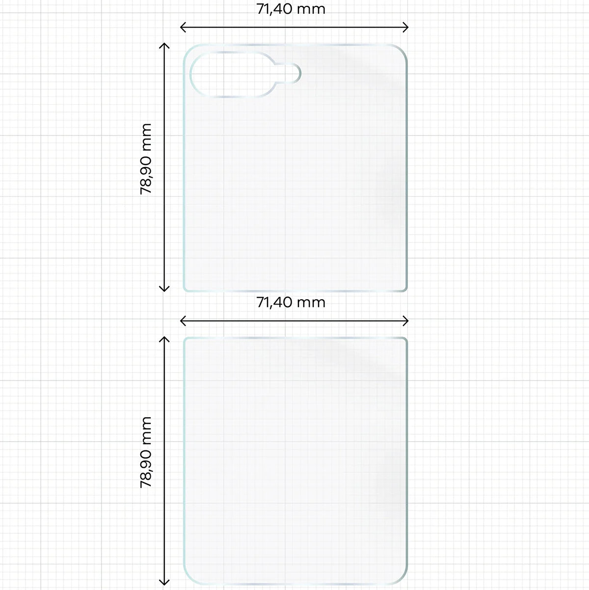 Hydrogel Folie für die Rückseite für Galaxy Z Flip7, Bizon Film Hydrogel Back, 1 Stück