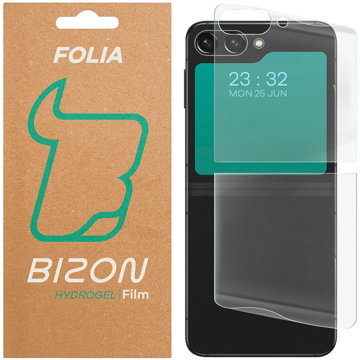 Hydrogel Folie für die Rückseite für Galaxy Z Flip7 FE / Z Flip6, Bizon Film Hydrogel Back, 1 Stück