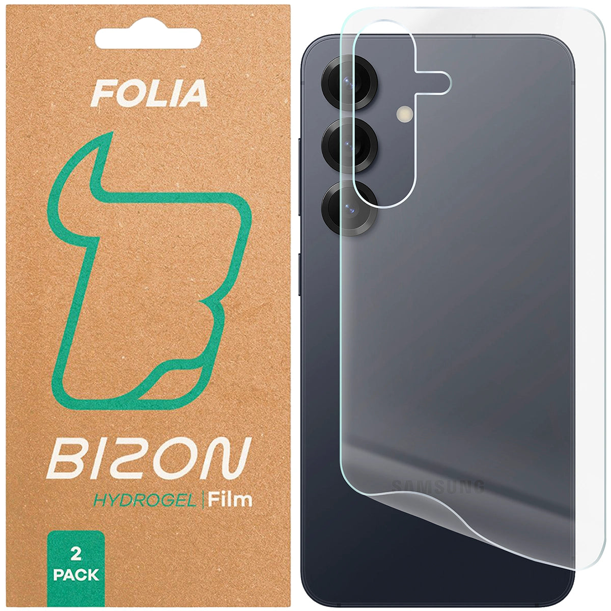Hydrogel Folie für die Rückseite für Galaxy S25, Bizon Film Hydrogel Back Duo, 2 Stück