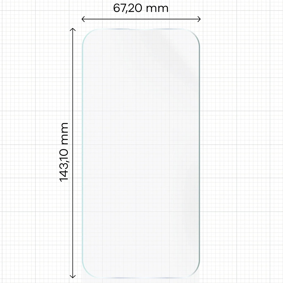 Hydrogel Folie für den Bildschirm für iPhone 15 / 15 Pro / 16 , Bizon Glass Hydrogel Front, 1 Stück