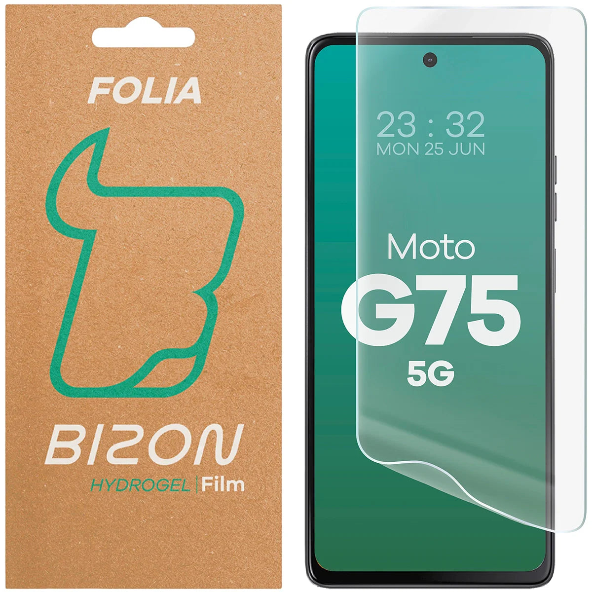 Hydrogel Folie für den Bildschirm für Motorola Moto G75 5G, Bizon Film Hydrogel Front, 1 Stück