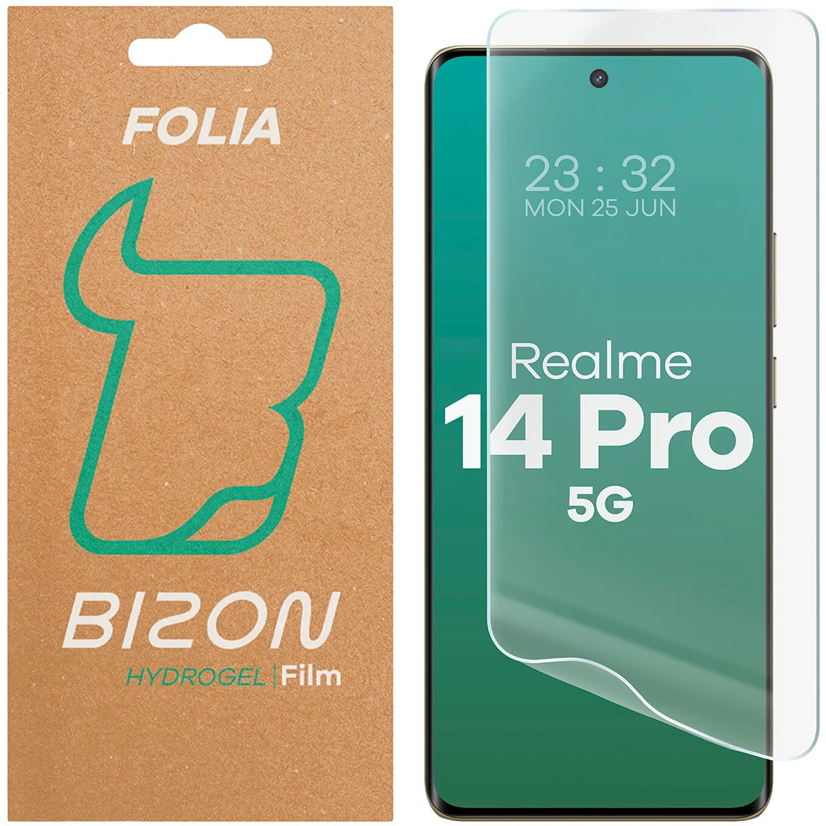 Hydrogel Folie für den Bildschirm für Realme 14 Pro 5G, Bizon Film Hydrogel Front, 1 Stück