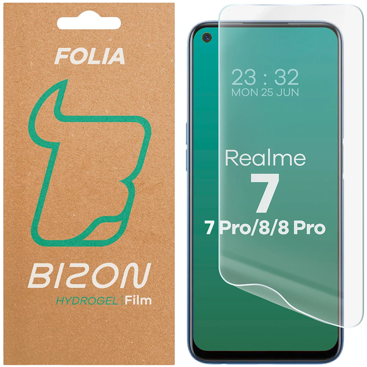 Hydrogel Folie für den Bildschirm für Realme 8 Pro / 8 / 7 / 7 Pro, Bizon Film Hydrogel Front, 1 Stück