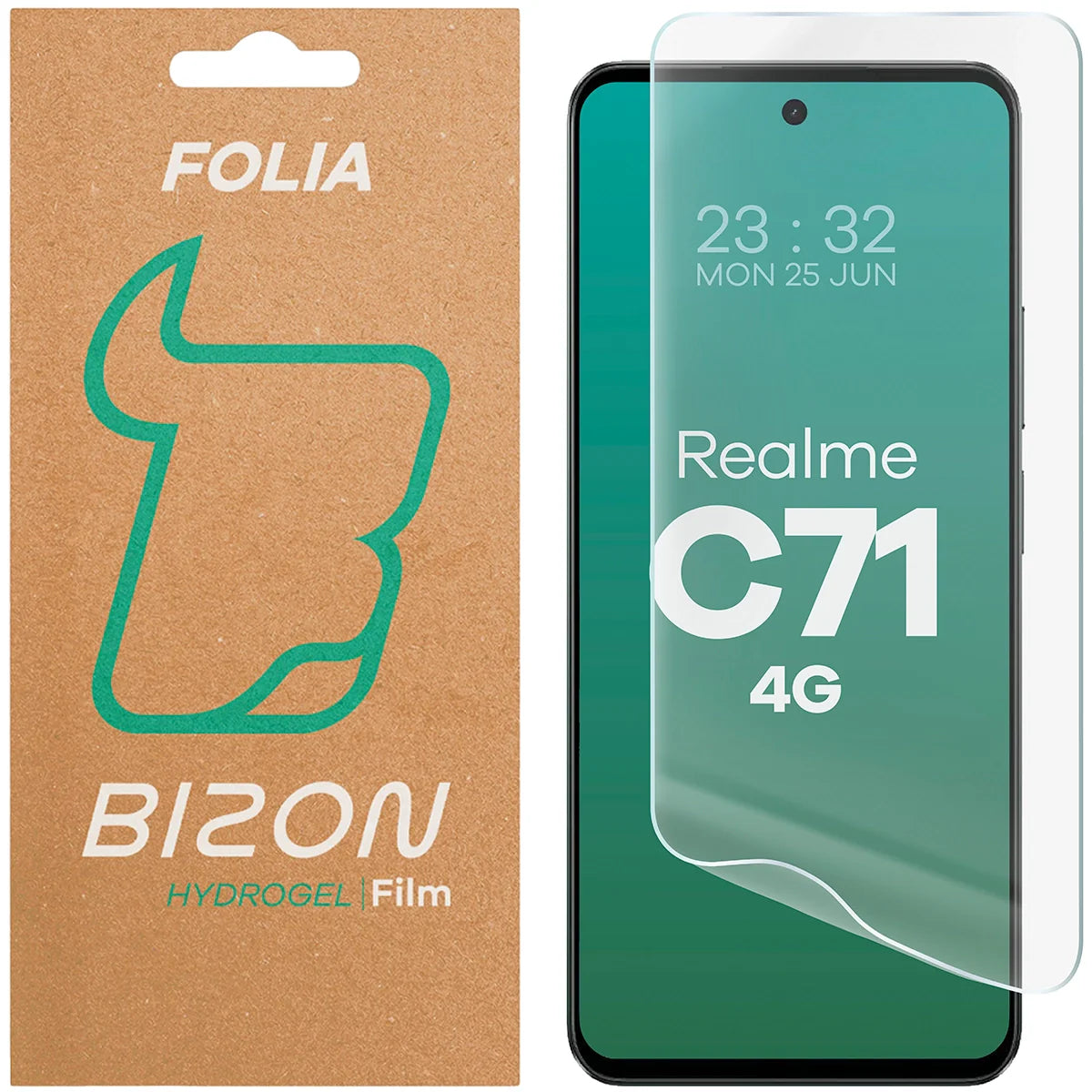 Hydrogel Folie für den Bildschirm für Realme C71 4G, Bizon Film Hydrogel Front, 1 Stück