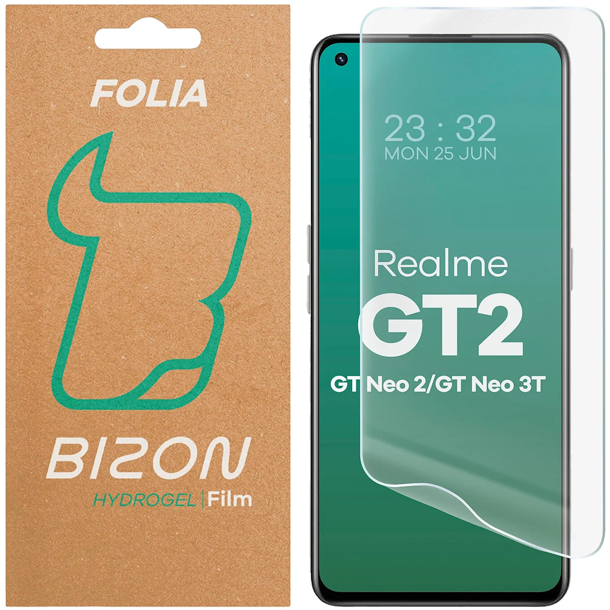 Hydrogel Folie für den Bildschirm für Realme GT2 / GT Neo 2 / GT Neo 3T, Bizon Film Hydrogel Front, 1 Stück