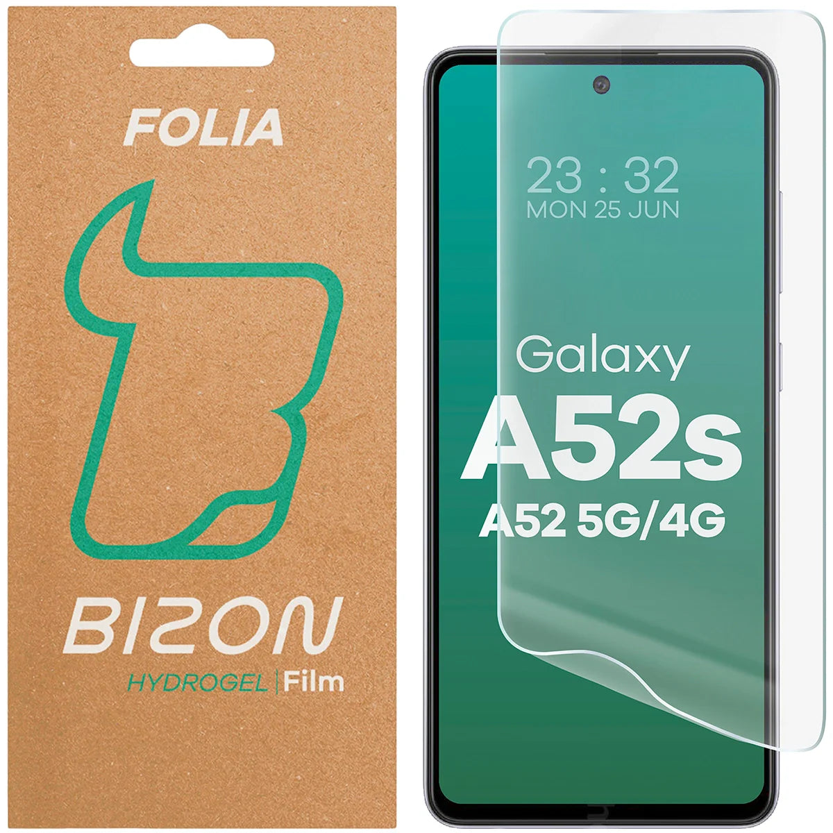 Hydrogel Folie für den Bildschirm für Galaxy A52, Bizon Film Hydrogel Front, 1 Stück