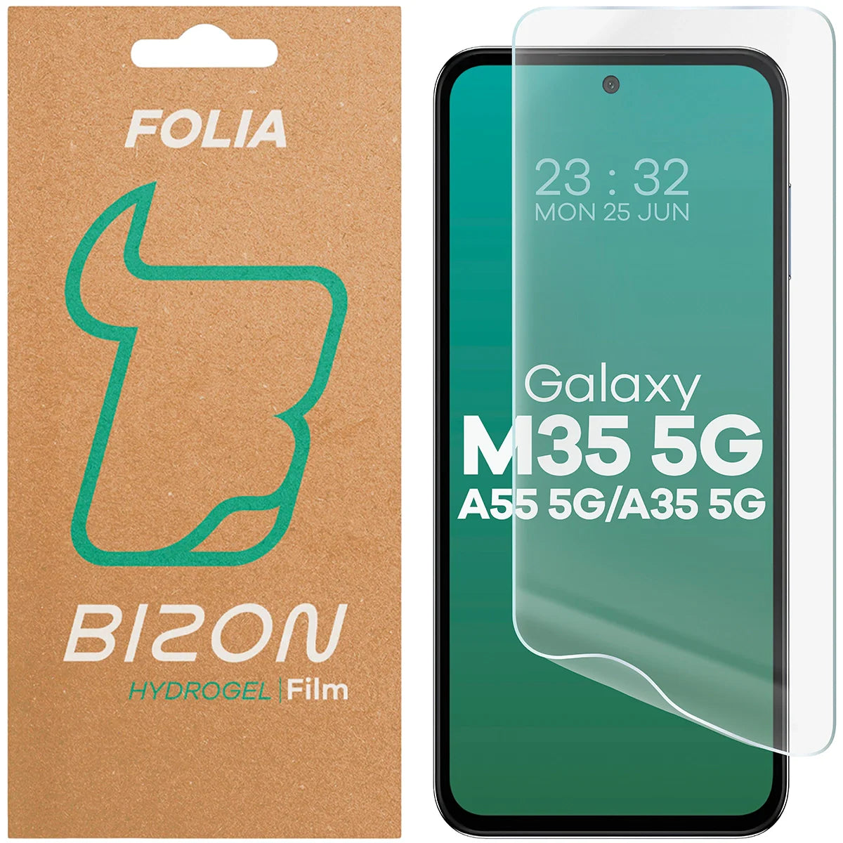 Hydrogel Folie für den Bildschirm für Galaxy M35 5G / A35 5G / A55 5G, Bizon Film Hydrogel Front, 1 Stück