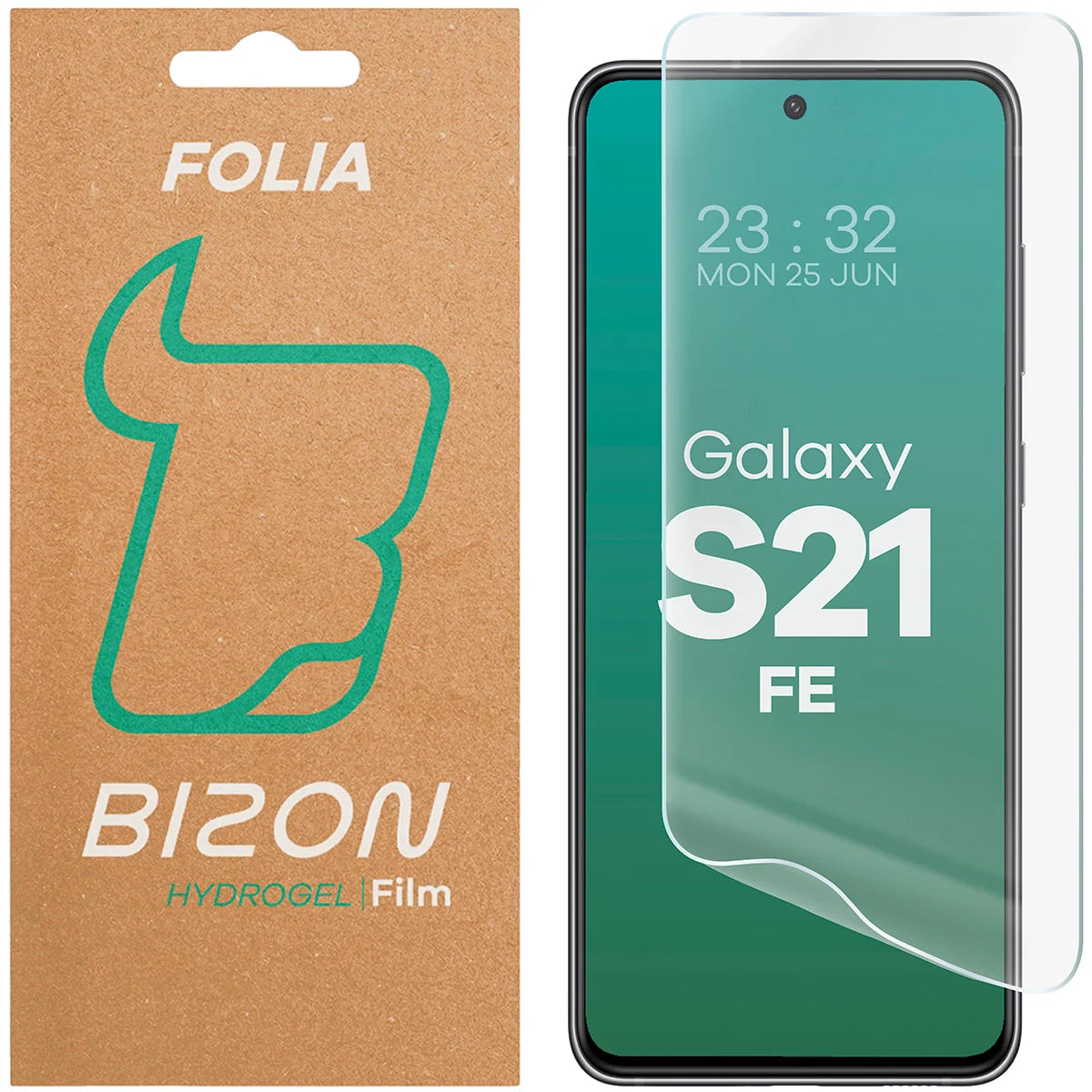 Hydrogel Folie für den Bildschirm für Galaxy S21 FE, Bizon Film Hydrogel Front, 1 Stück