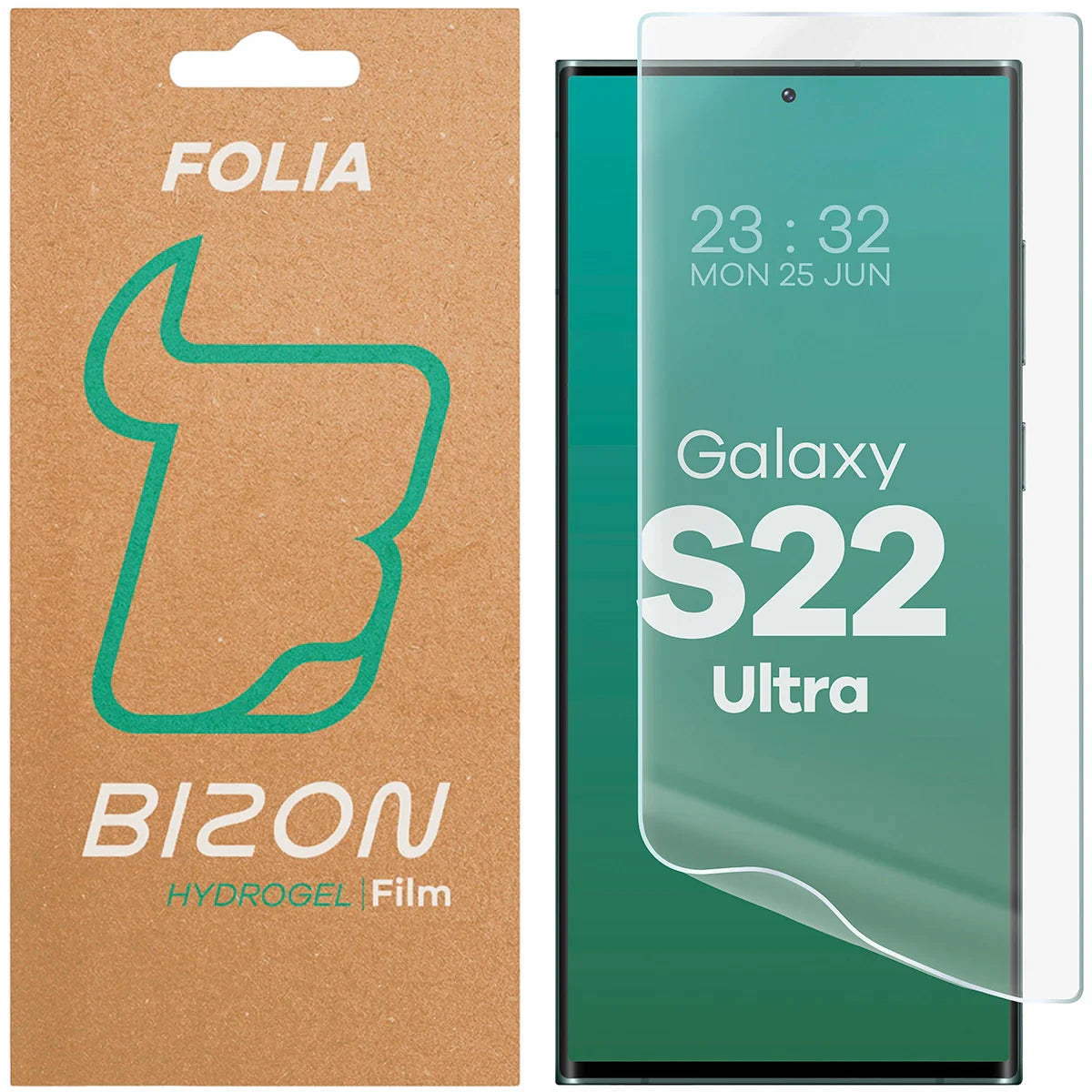 Hydrogel Folie für den Bildschirm für Galaxy S22 Ultra, Bizon Film Hydrogel Front, 1 Stück